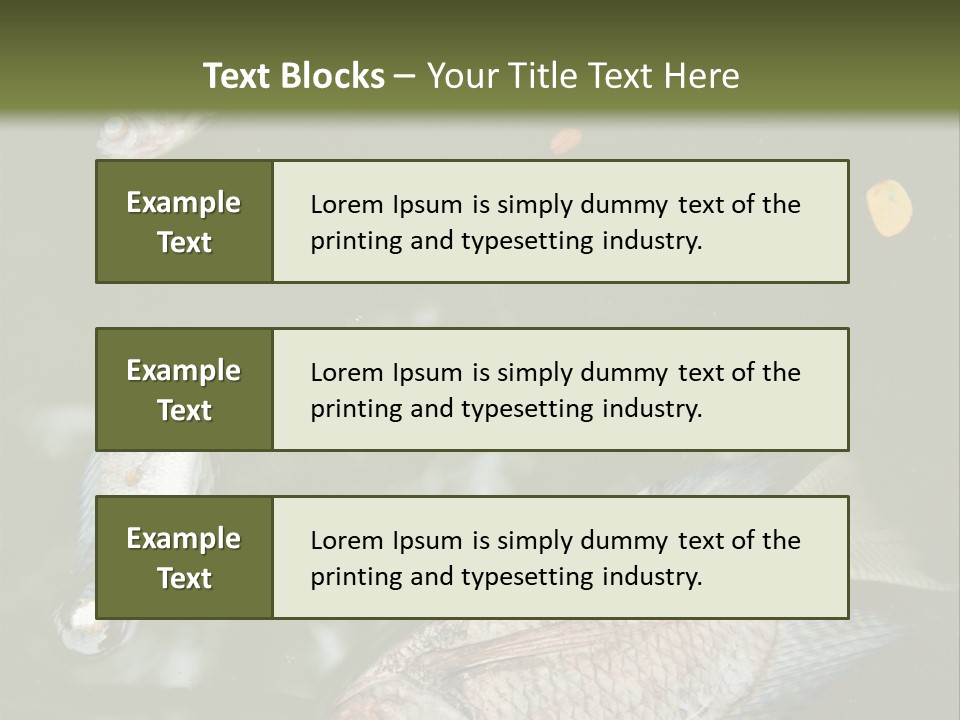 A Group Of Fish Floating On Top Of A Body Of Water PowerPoint Template