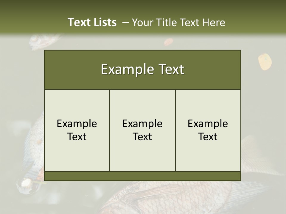 A Group Of Fish Floating On Top Of A Body Of Water PowerPoint Template
