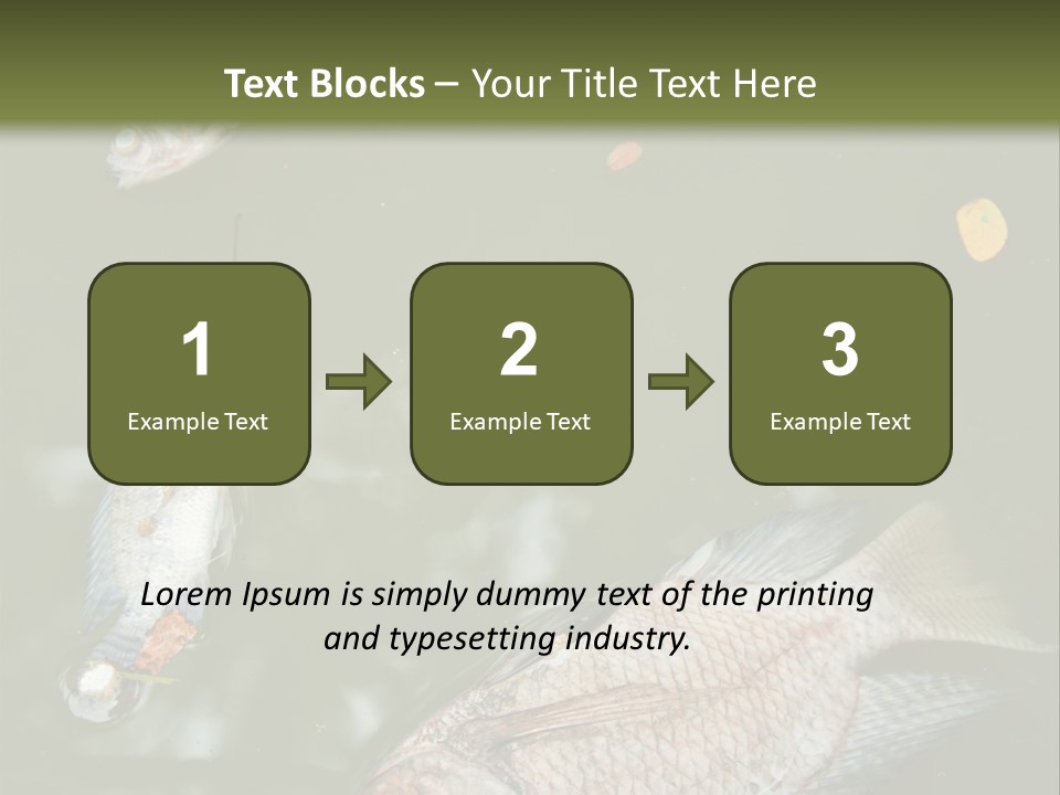 A Group Of Fish Floating On Top Of A Body Of Water PowerPoint Template