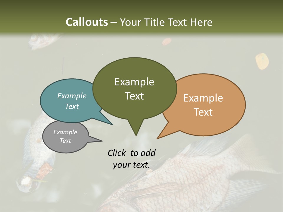 A Group Of Fish Floating On Top Of A Body Of Water PowerPoint Template