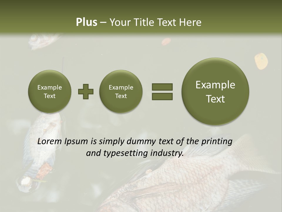 A Group Of Fish Floating On Top Of A Body Of Water PowerPoint Template