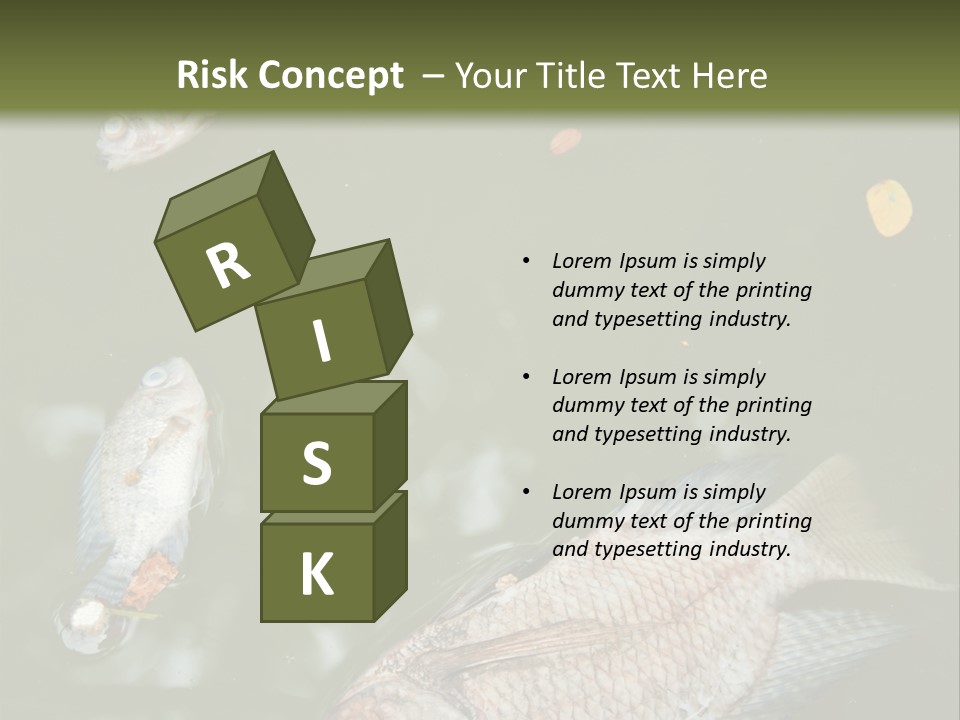 A Group Of Fish Floating On Top Of A Body Of Water PowerPoint Template