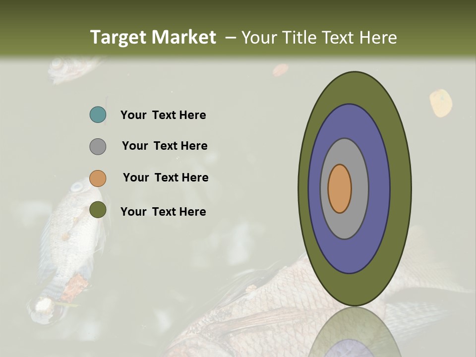 A Group Of Fish Floating On Top Of A Body Of Water PowerPoint Template