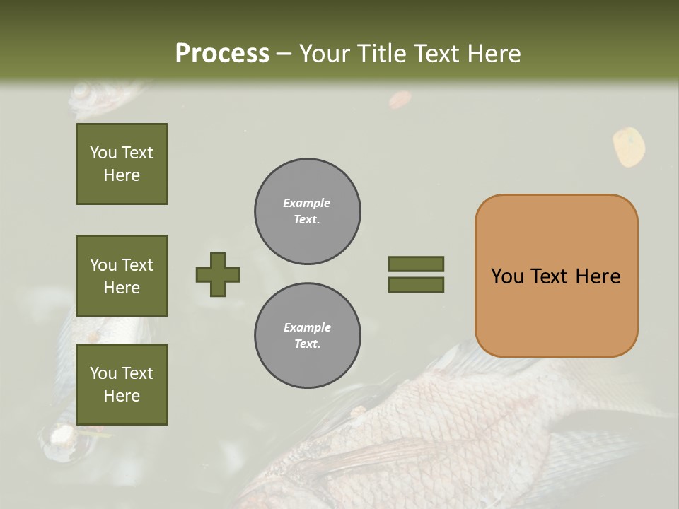 A Group Of Fish Floating On Top Of A Body Of Water PowerPoint Template