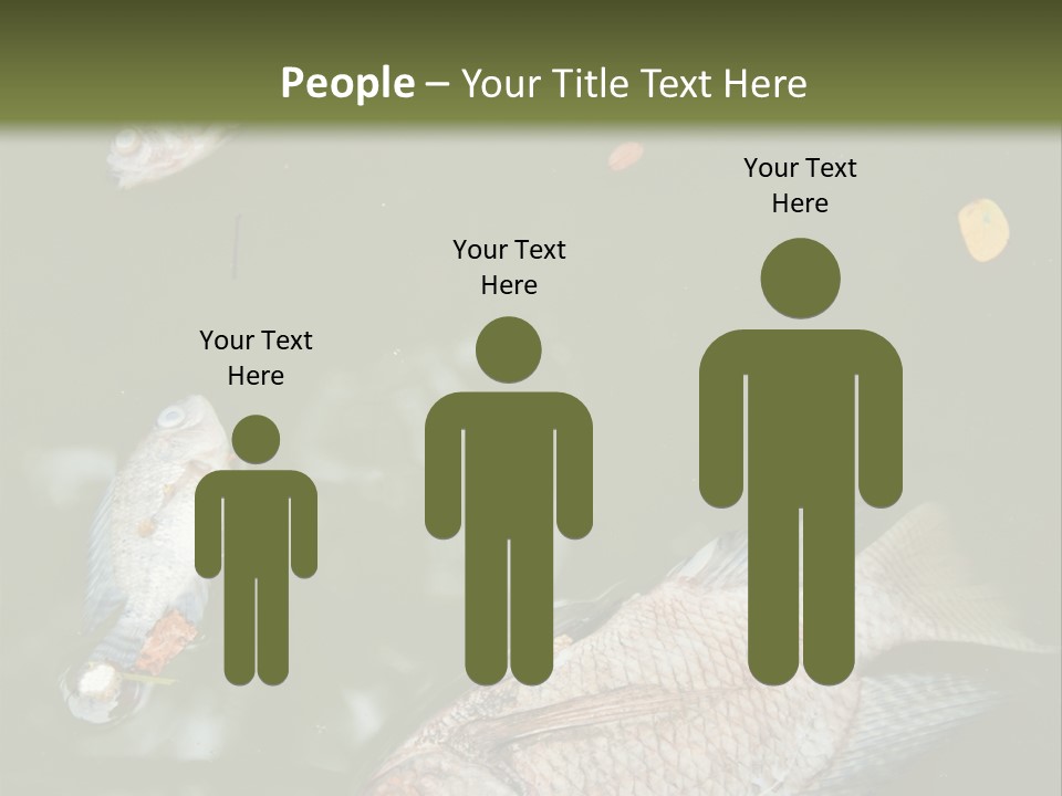 A Group Of Fish Floating On Top Of A Body Of Water PowerPoint Template