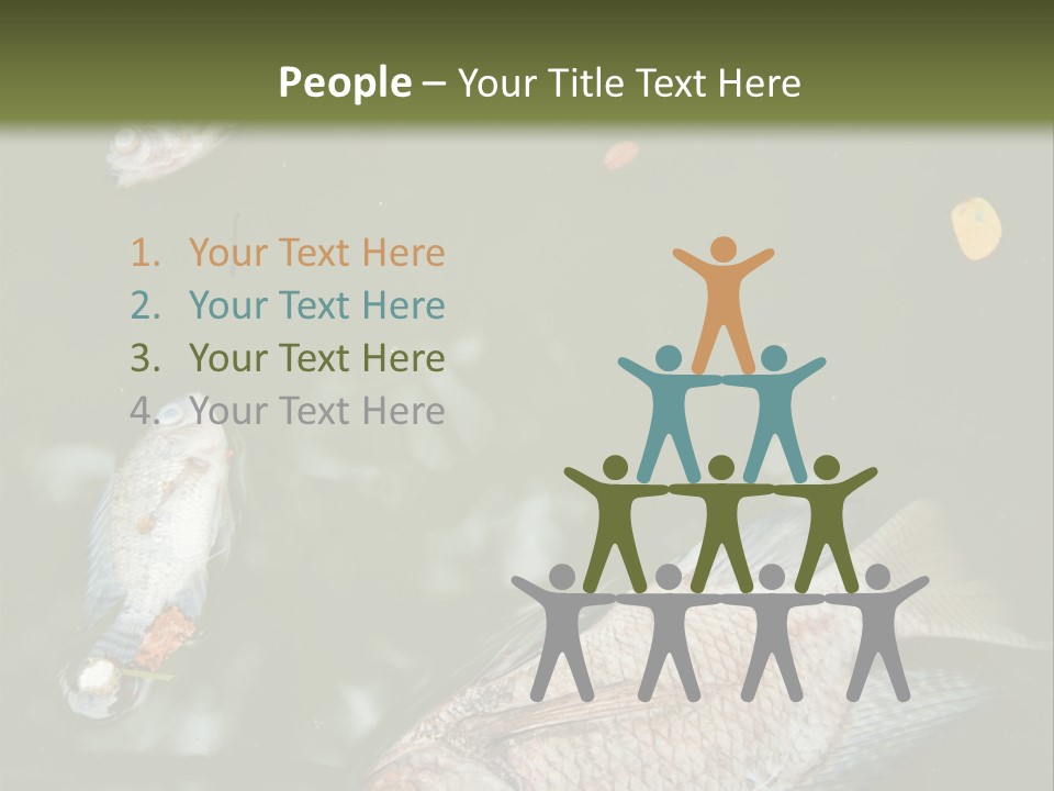 A Group Of Fish Floating On Top Of A Body Of Water PowerPoint Template