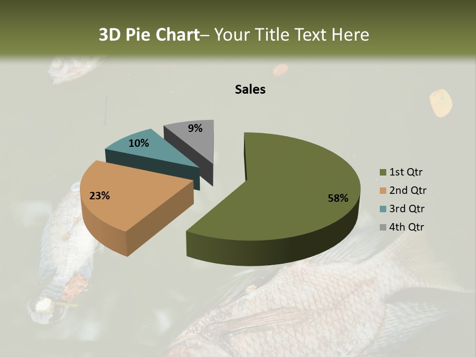 A Group Of Fish Floating On Top Of A Body Of Water PowerPoint Template