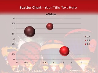 A Group Of Hot Air Balloons With Fireworks In The Background PowerPoint Template