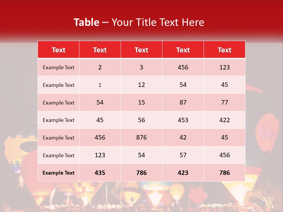 A Group Of Hot Air Balloons With Fireworks In The Background PowerPoint Template