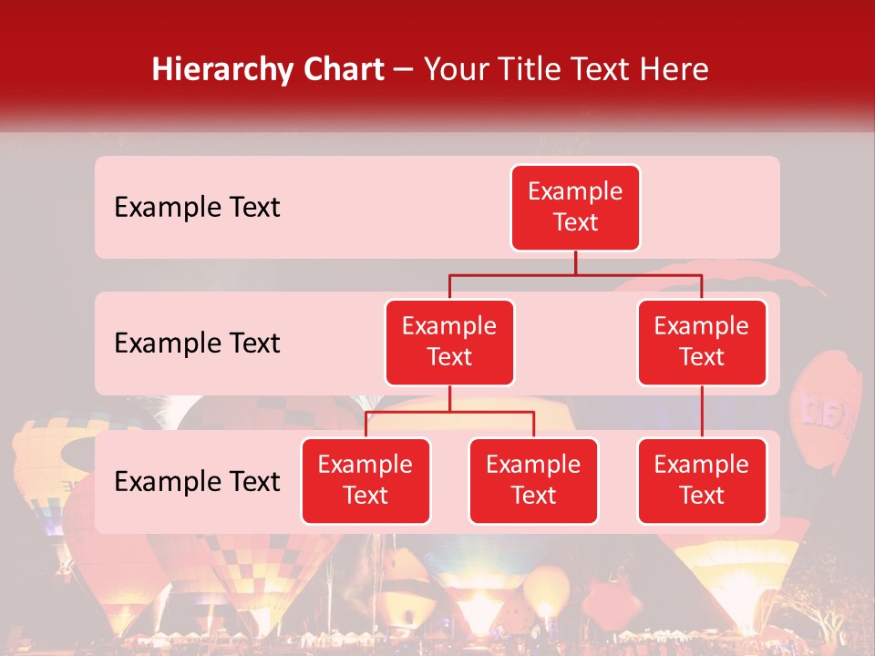 A Group Of Hot Air Balloons With Fireworks In The Background PowerPoint Template