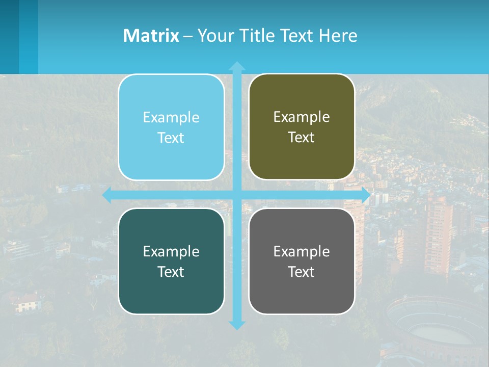 An Aerial View Of A City With Mountains In The Background PowerPoint Template