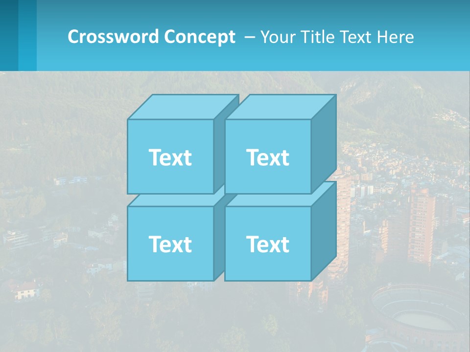 An Aerial View Of A City With Mountains In The Background PowerPoint Template