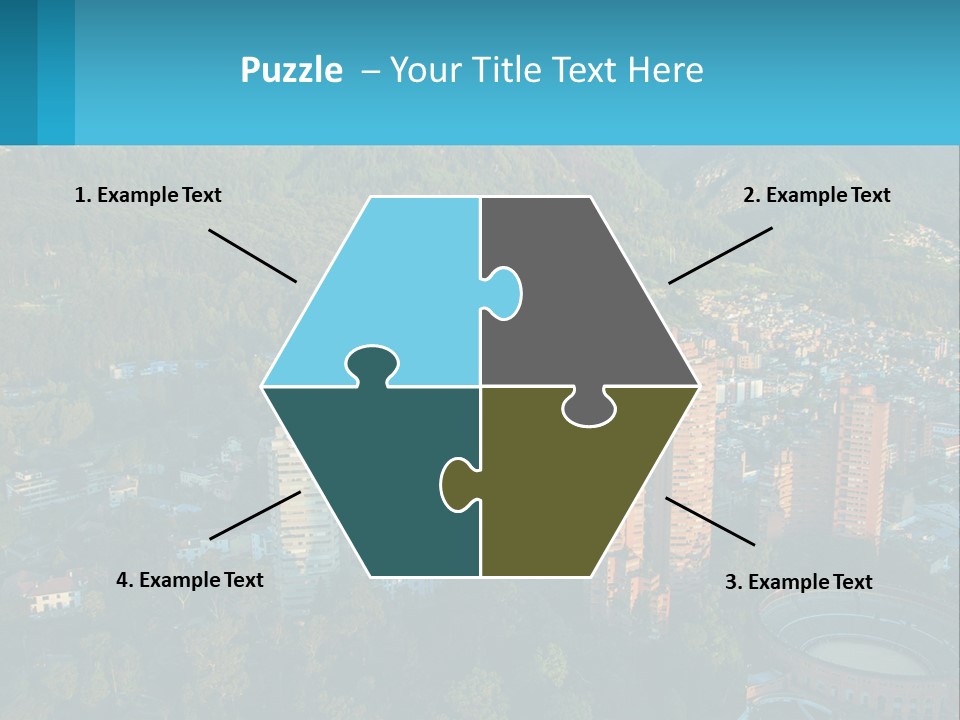 An Aerial View Of A City With Mountains In The Background PowerPoint Template