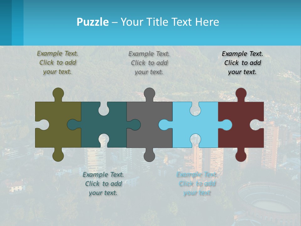 An Aerial View Of A City With Mountains In The Background PowerPoint Template