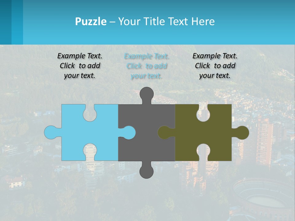 An Aerial View Of A City With Mountains In The Background PowerPoint Template