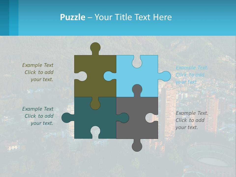 An Aerial View Of A City With Mountains In The Background PowerPoint Template