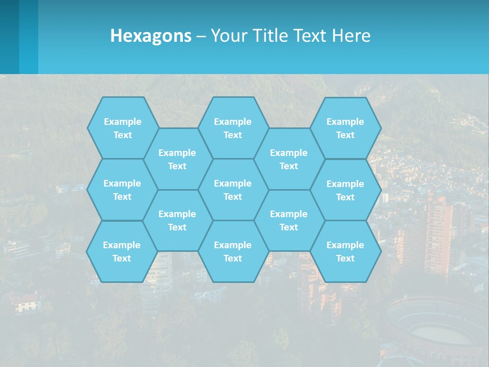 An Aerial View Of A City With Mountains In The Background PowerPoint Template