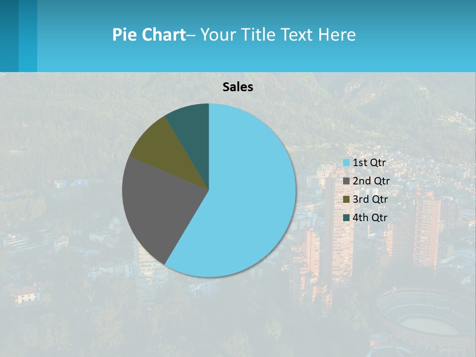 An Aerial View Of A City With Mountains In The Background PowerPoint Template