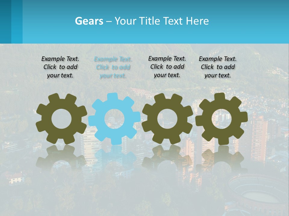 An Aerial View Of A City With Mountains In The Background PowerPoint Template