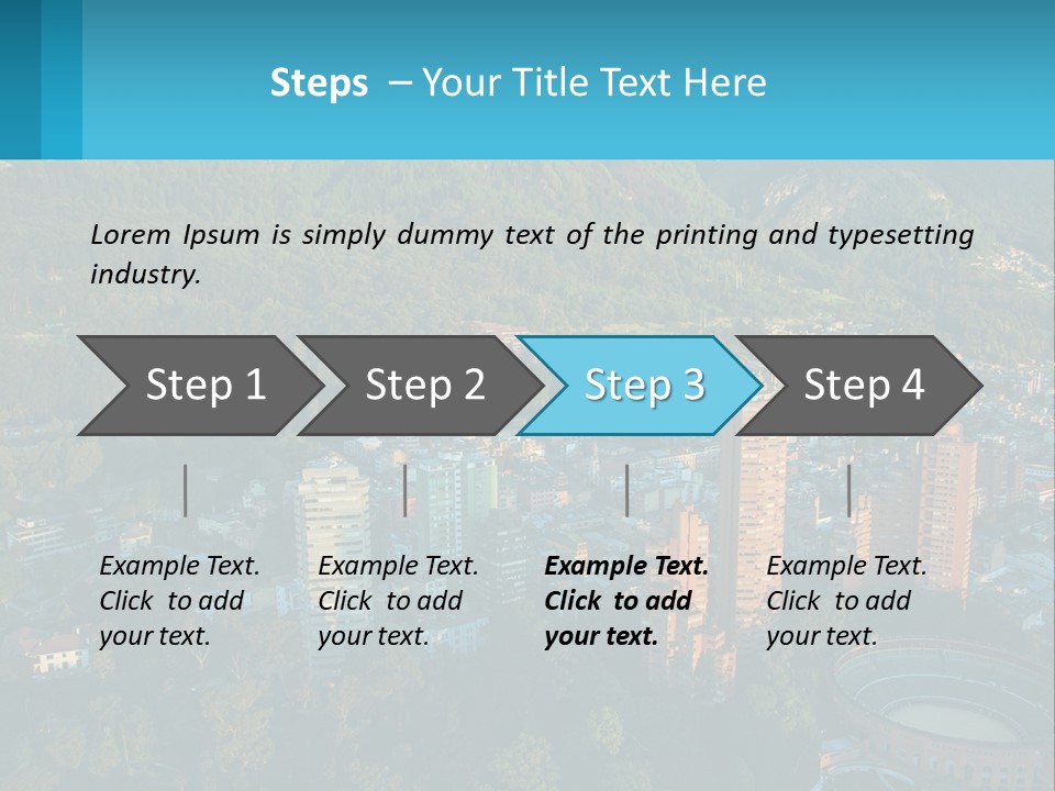 An Aerial View Of A City With Mountains In The Background PowerPoint Template