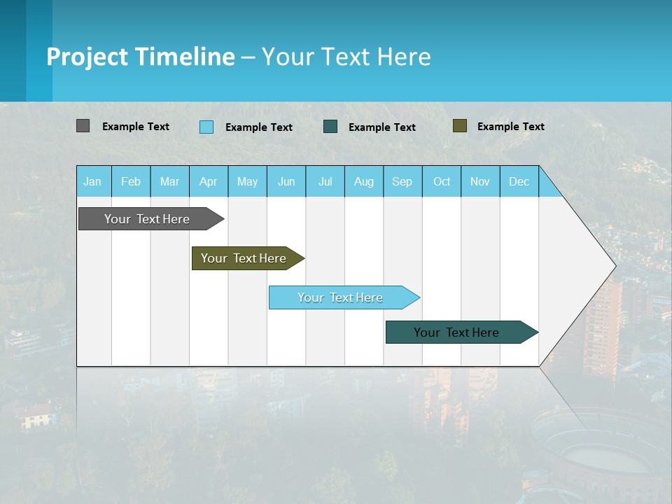 An Aerial View Of A City With Mountains In The Background PowerPoint Template
