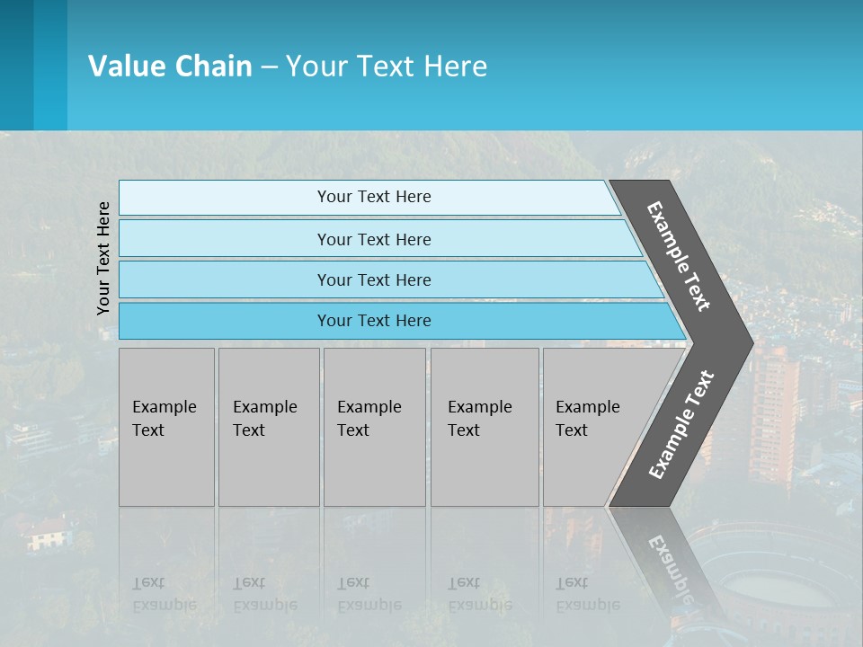 An Aerial View Of A City With Mountains In The Background PowerPoint Template