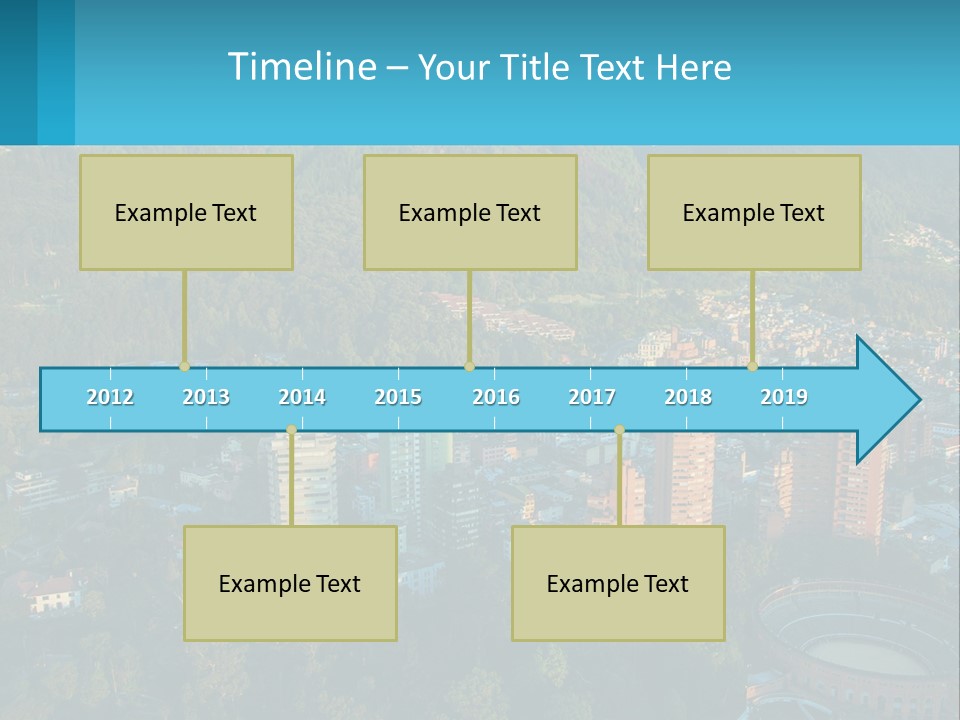 An Aerial View Of A City With Mountains In The Background PowerPoint Template