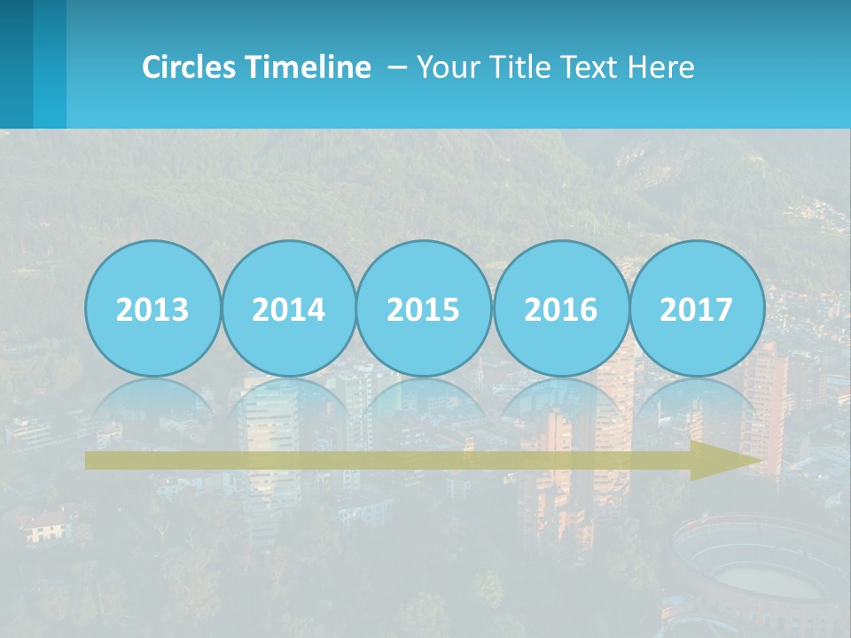 An Aerial View Of A City With Mountains In The Background PowerPoint Template