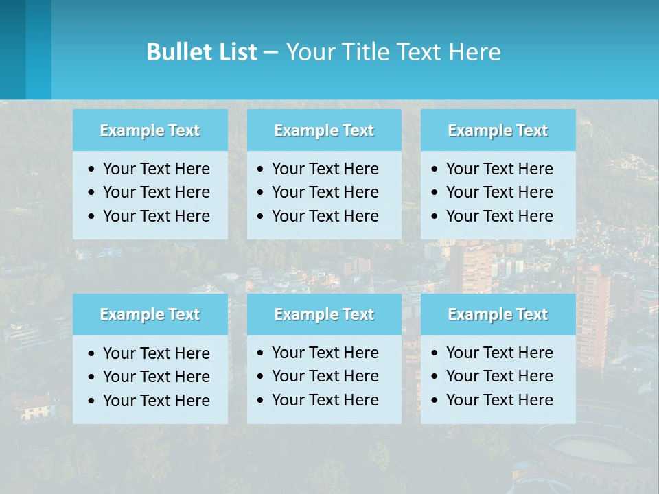 An Aerial View Of A City With Mountains In The Background PowerPoint Template