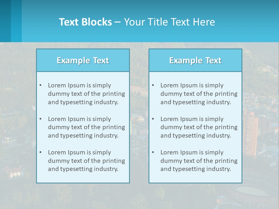 An Aerial View Of A City With Mountains In The Background PowerPoint Template