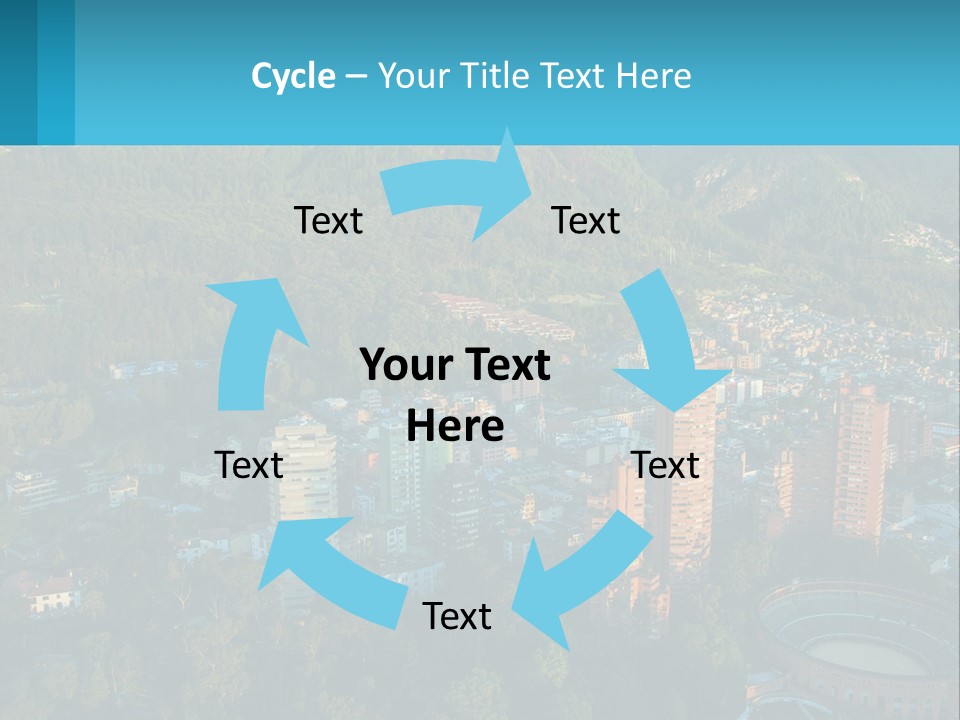 An Aerial View Of A City With Mountains In The Background PowerPoint Template