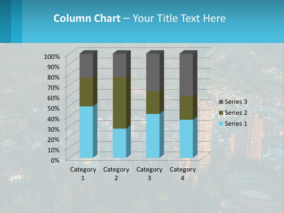An Aerial View Of A City With Mountains In The Background PowerPoint Template