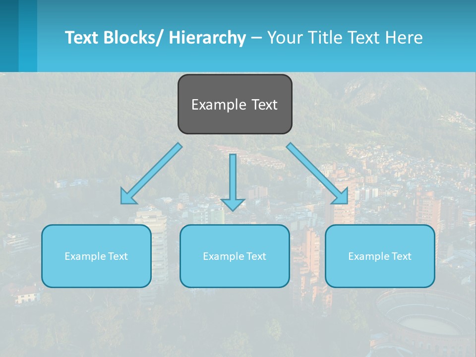 An Aerial View Of A City With Mountains In The Background PowerPoint Template