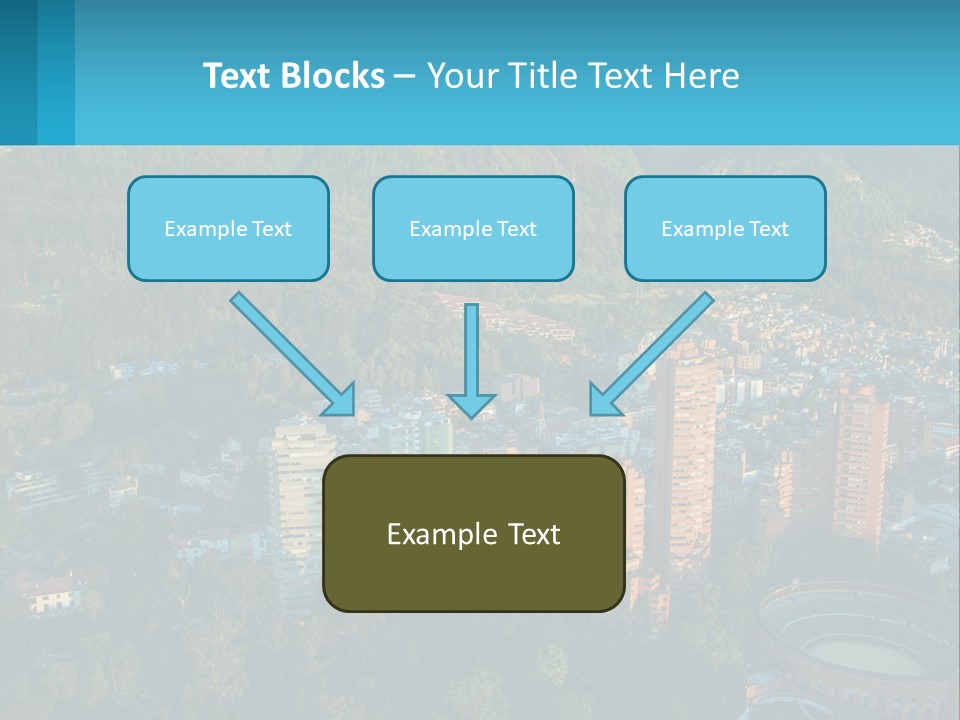 An Aerial View Of A City With Mountains In The Background PowerPoint Template