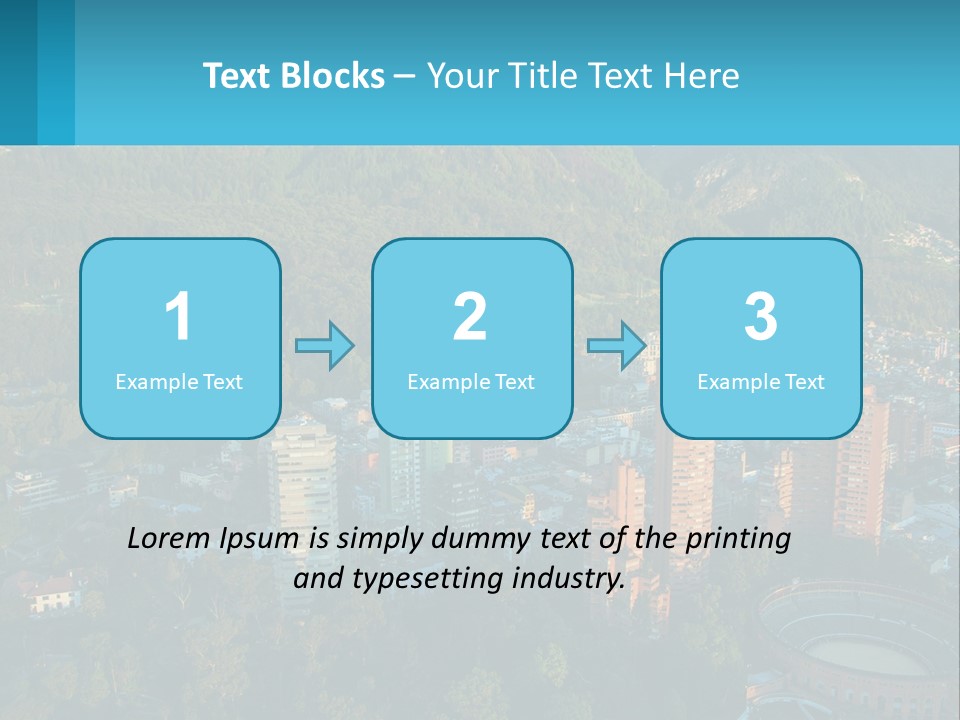 An Aerial View Of A City With Mountains In The Background PowerPoint Template