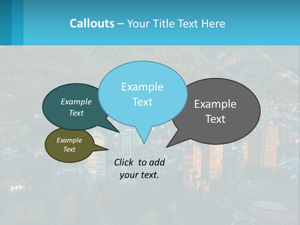 An Aerial View Of A City With Mountains In The Background PowerPoint Template