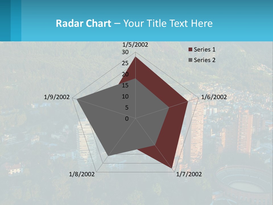 An Aerial View Of A City With Mountains In The Background PowerPoint Template