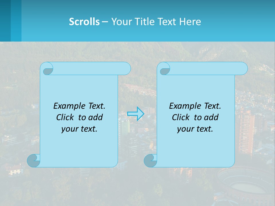 An Aerial View Of A City With Mountains In The Background PowerPoint Template