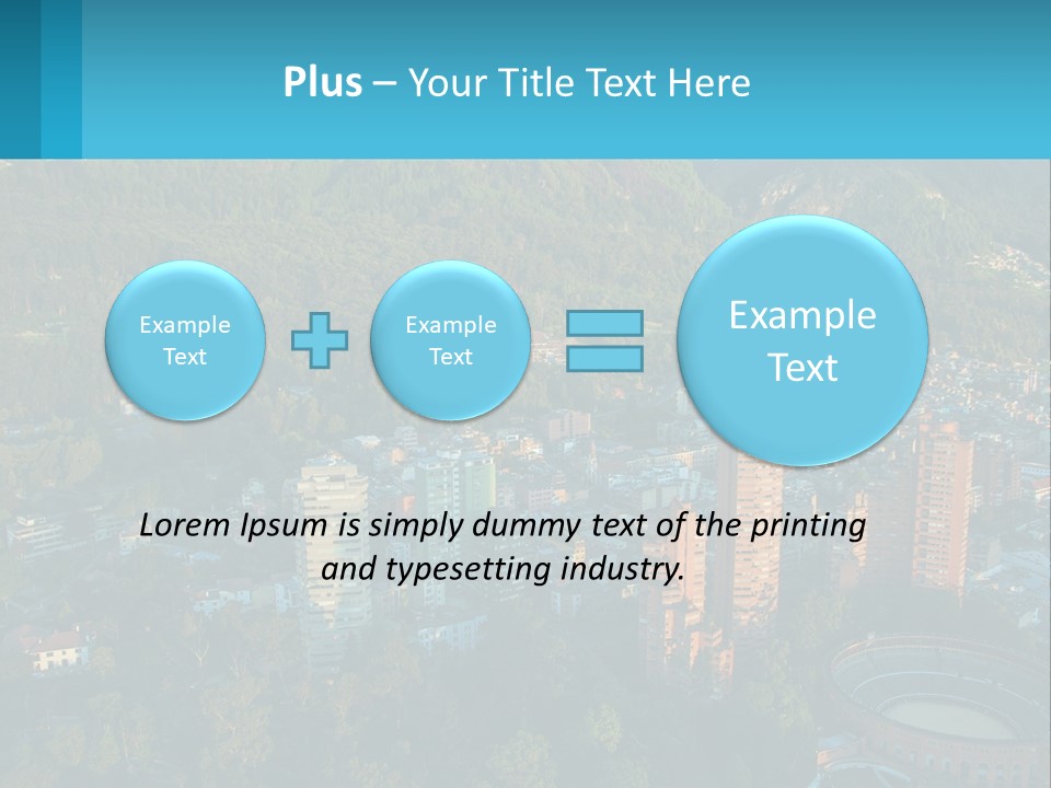 An Aerial View Of A City With Mountains In The Background PowerPoint Template
