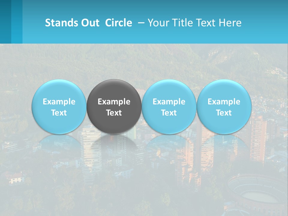 An Aerial View Of A City With Mountains In The Background PowerPoint Template