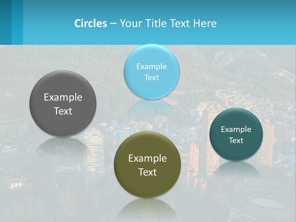 An Aerial View Of A City With Mountains In The Background PowerPoint Template