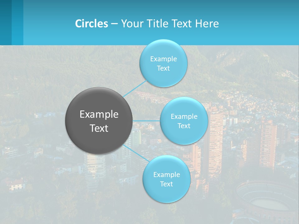 An Aerial View Of A City With Mountains In The Background PowerPoint Template