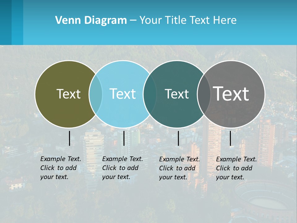 An Aerial View Of A City With Mountains In The Background PowerPoint Template