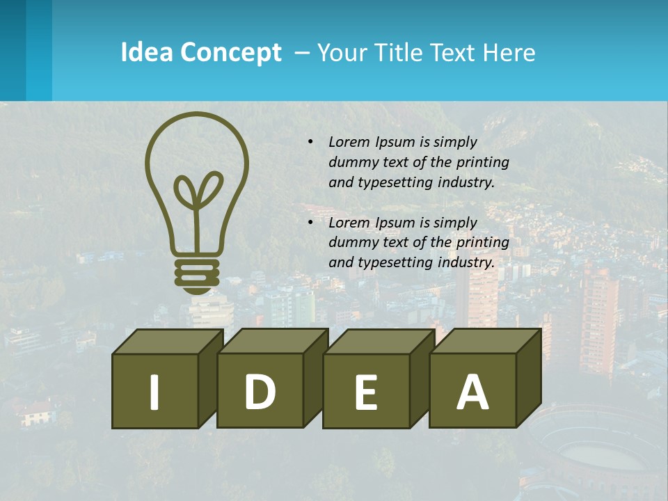 An Aerial View Of A City With Mountains In The Background PowerPoint Template