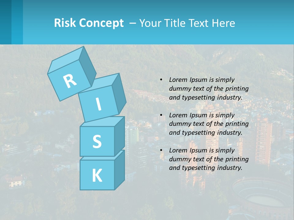 An Aerial View Of A City With Mountains In The Background PowerPoint Template