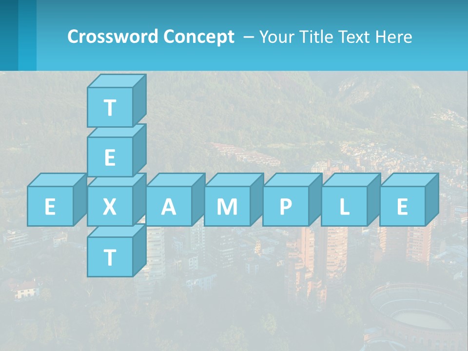 An Aerial View Of A City With Mountains In The Background PowerPoint Template