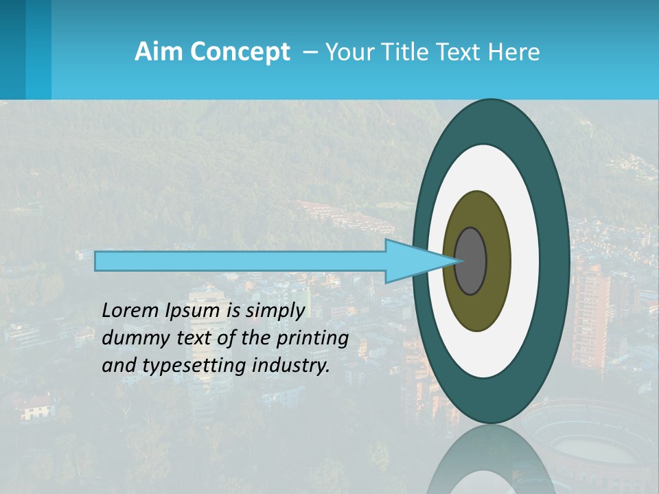 An Aerial View Of A City With Mountains In The Background PowerPoint Template