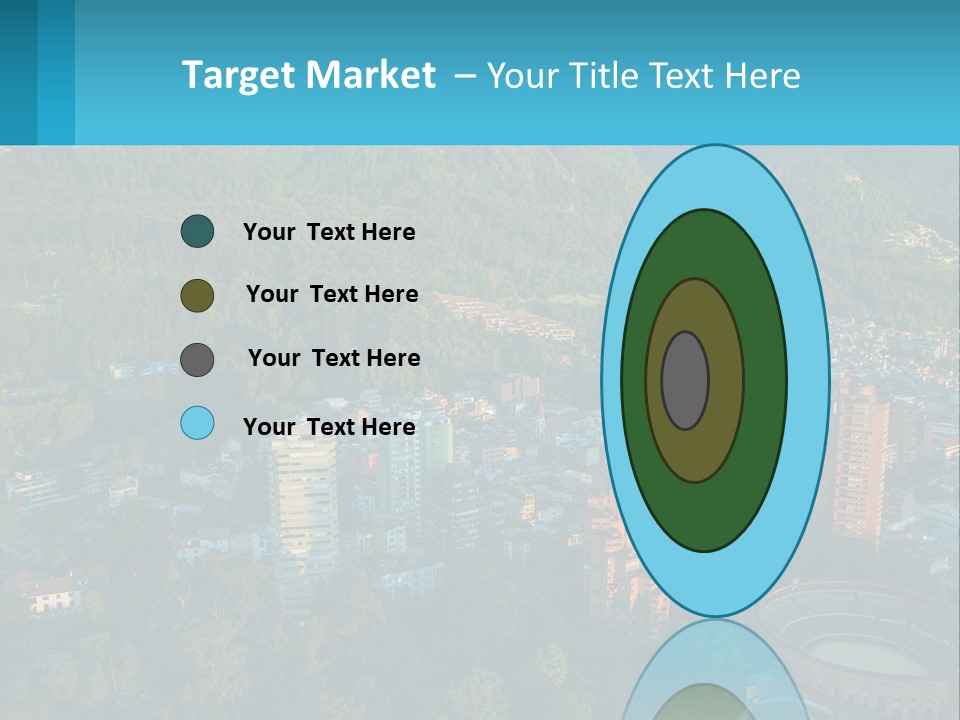 An Aerial View Of A City With Mountains In The Background PowerPoint Template