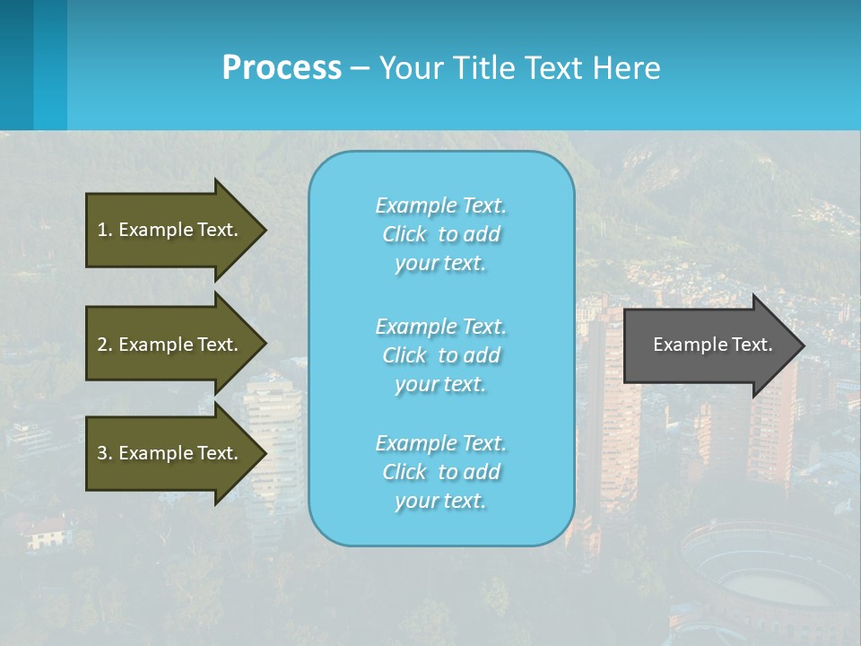 An Aerial View Of A City With Mountains In The Background PowerPoint Template