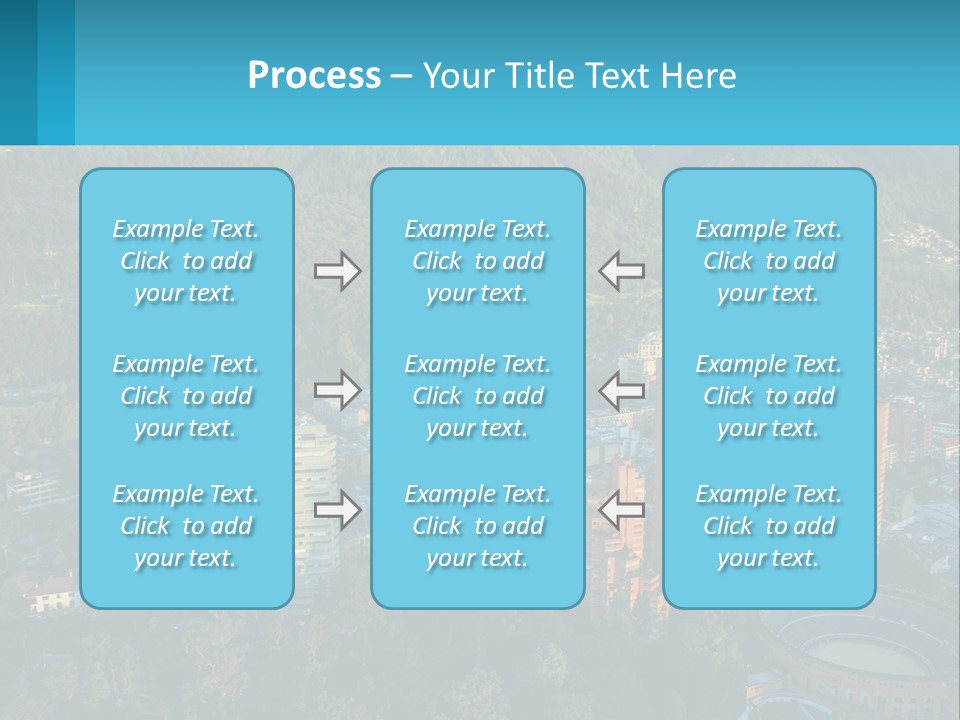 An Aerial View Of A City With Mountains In The Background PowerPoint Template